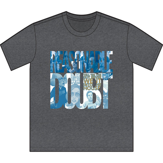 "REASONABLE DOUBT" Graphic Tee, Unisex Sueded T-Shirt, Casual Wear